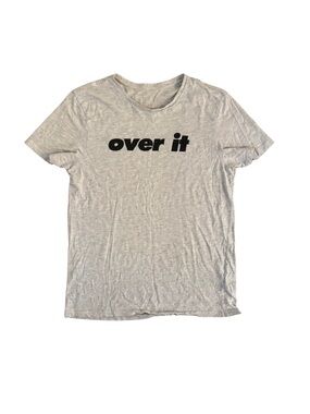 “Over It” Graphic Tee in Light Gray